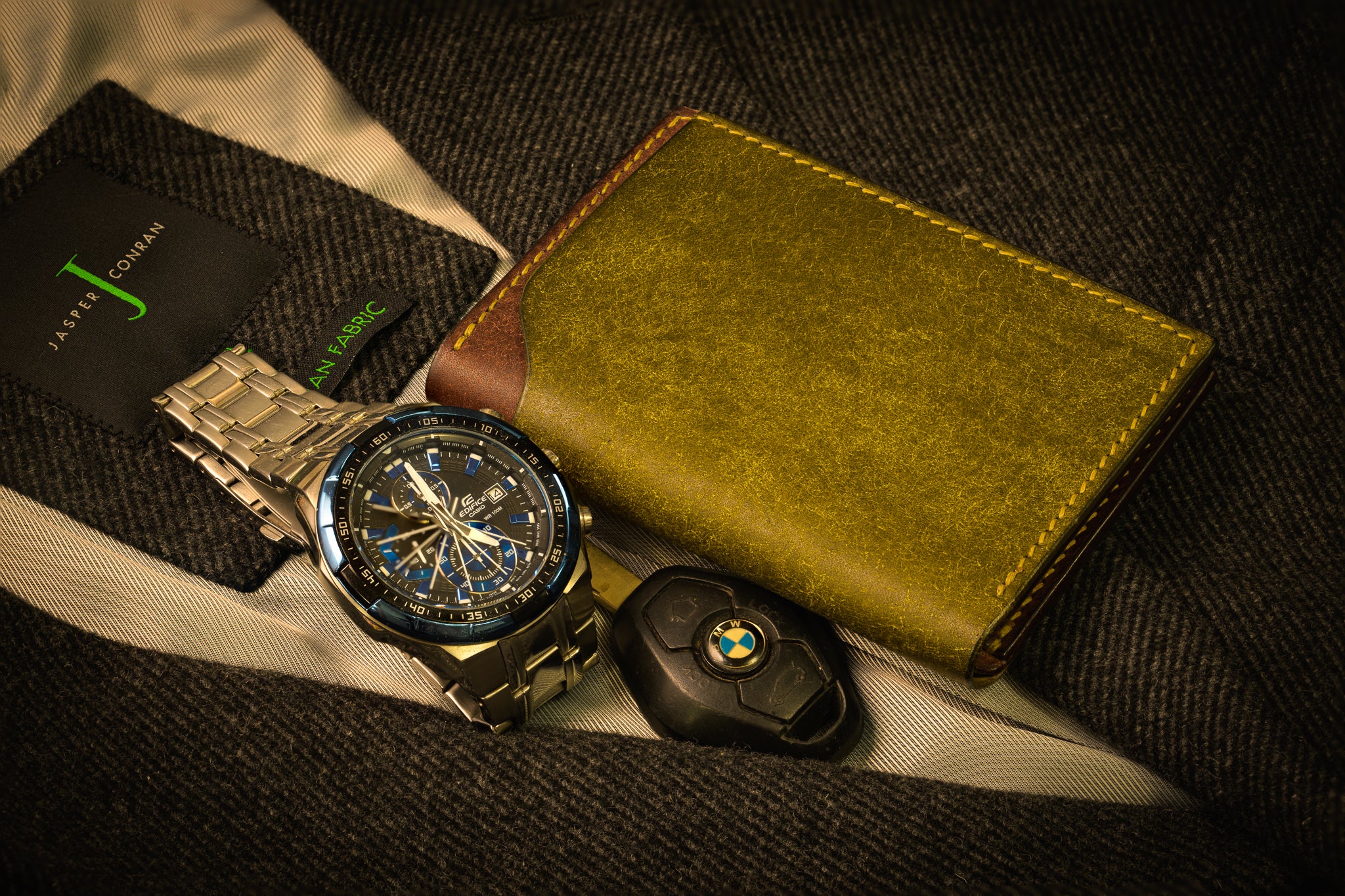 Dillinger Wallet V2 in Olive Pueblo leather