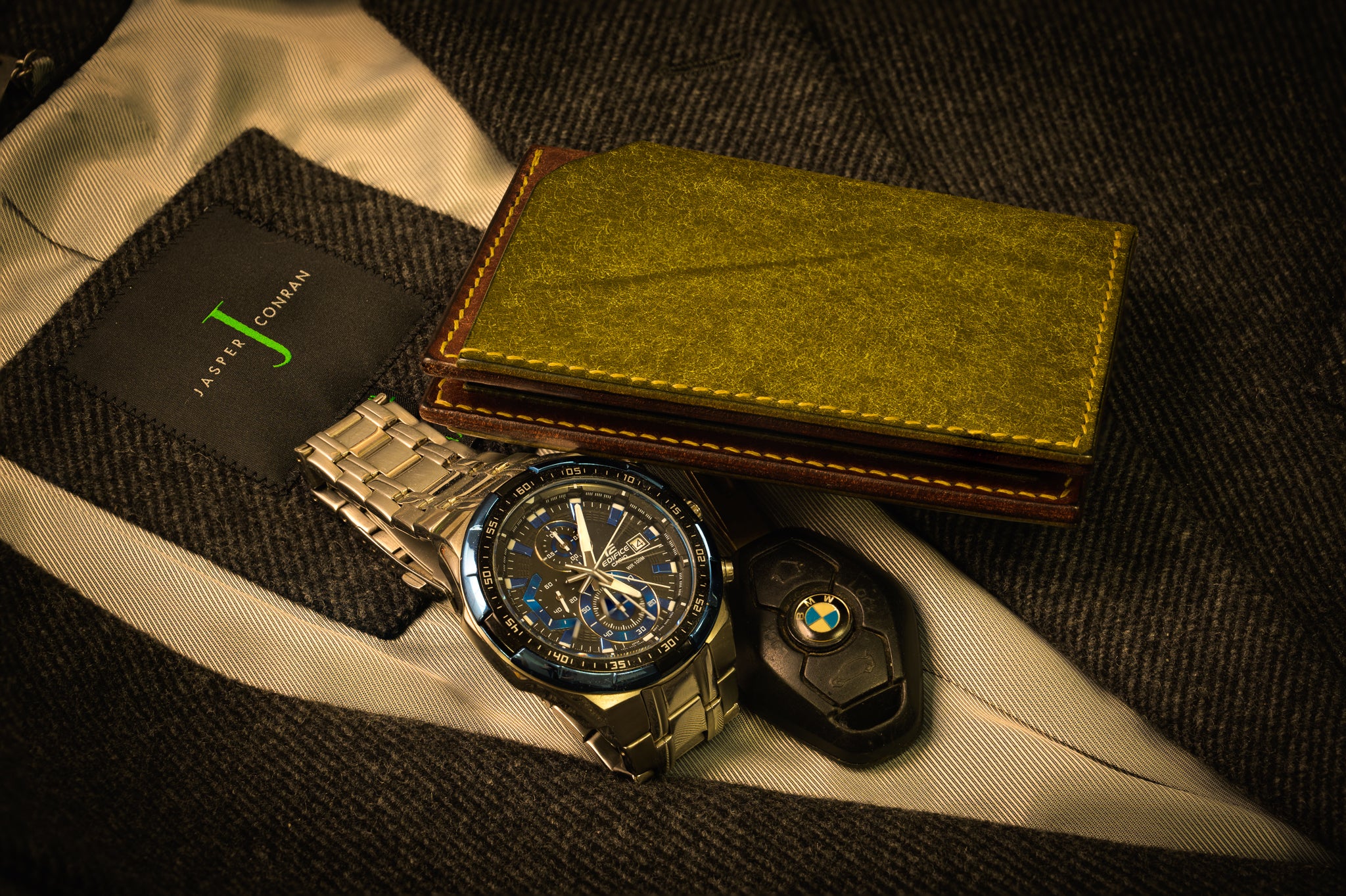 Dillinger Wallet V2 in Olive Pueblo leather