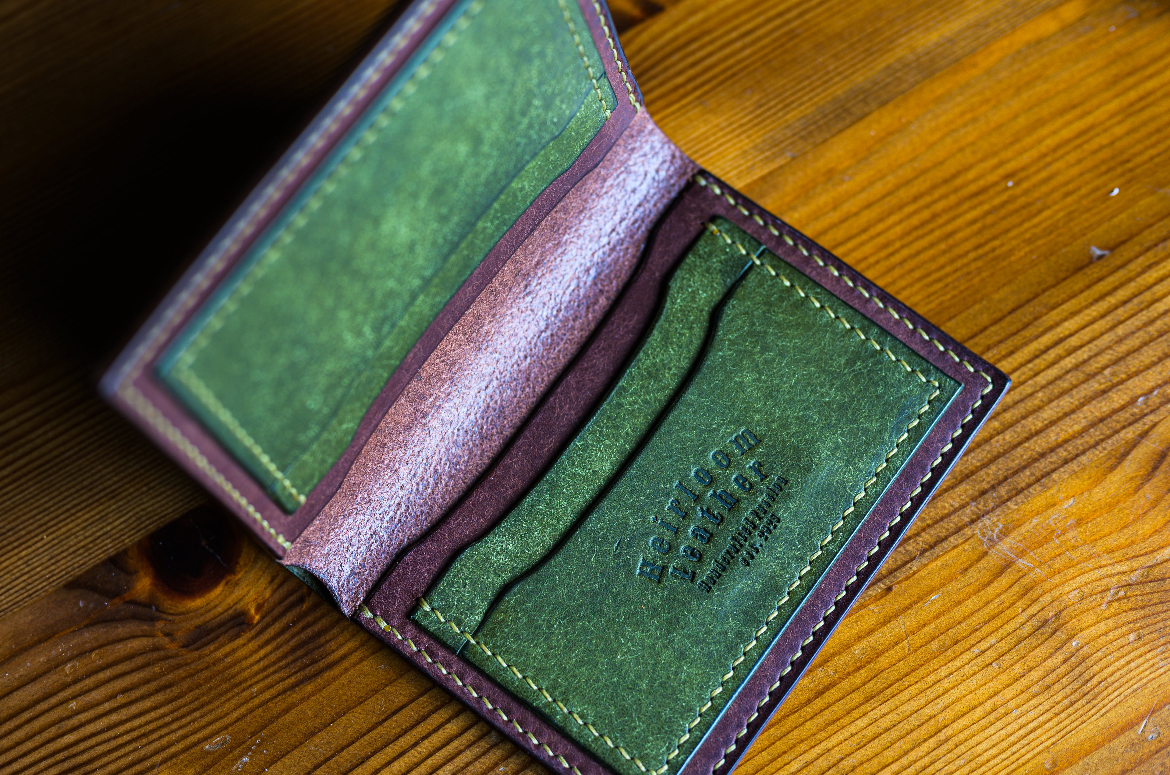 Dillinger Wallet V2 in Olive Pueblo leather