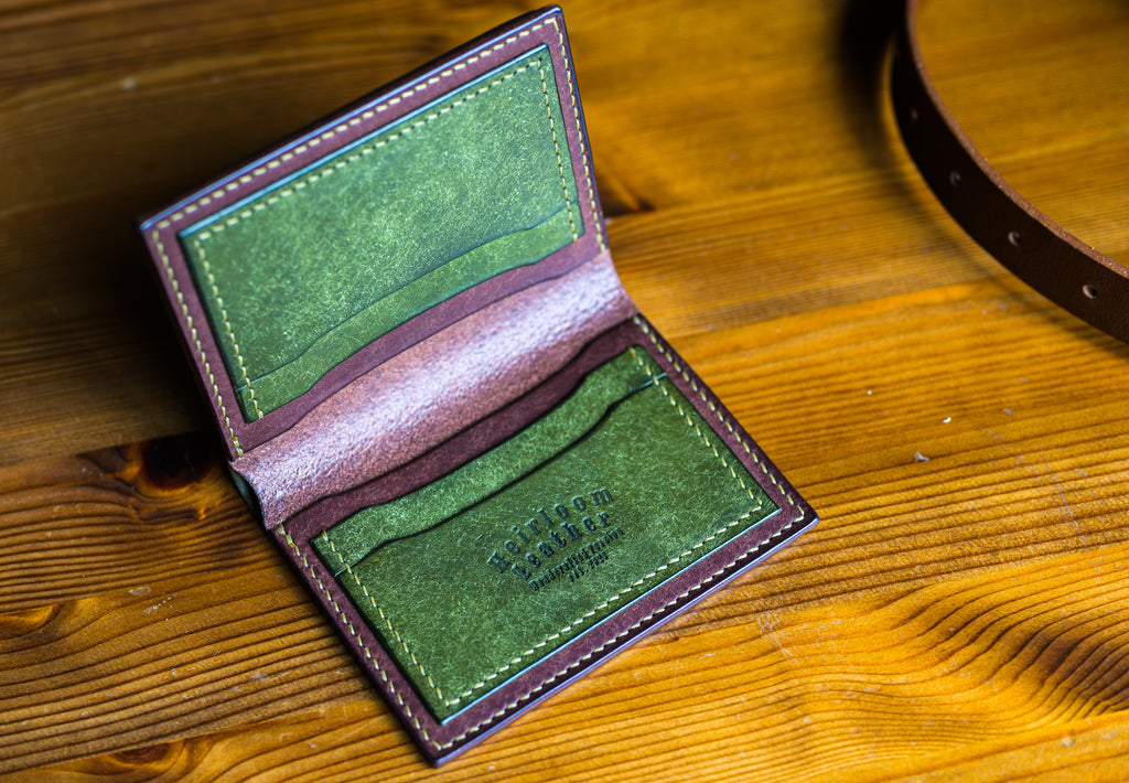 Dillinger Wallet V2 in Olive Pueblo leather