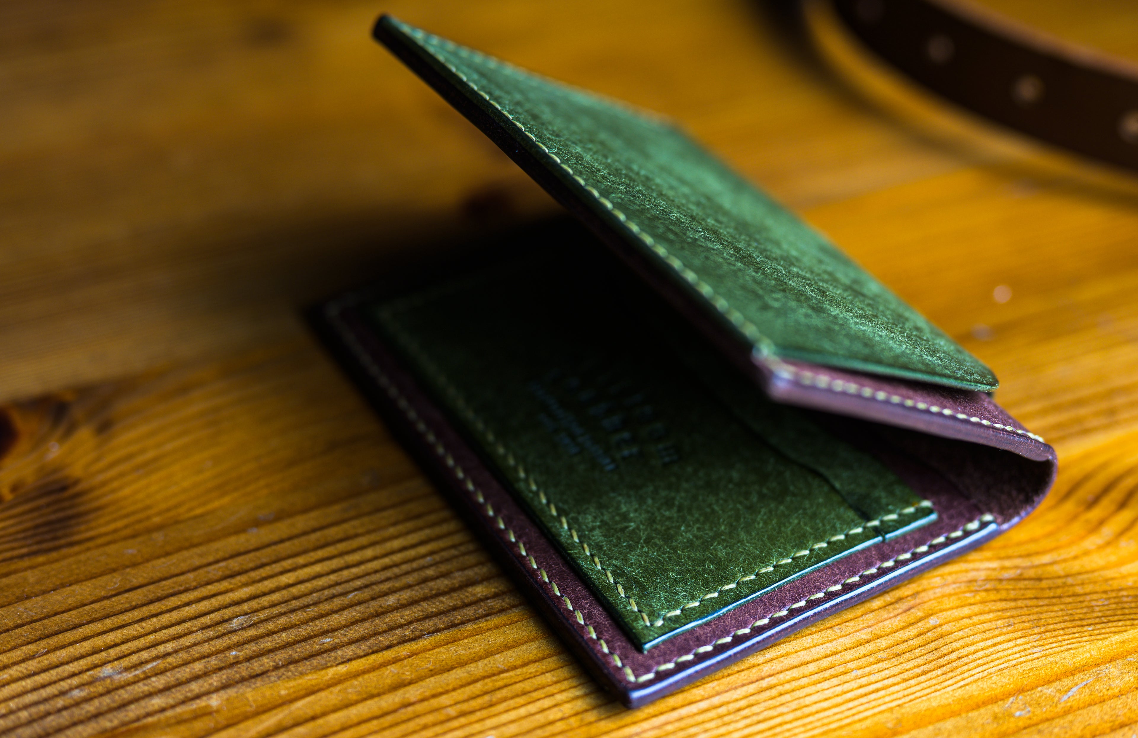 Dillinger Wallet V2 in Olive Pueblo leather