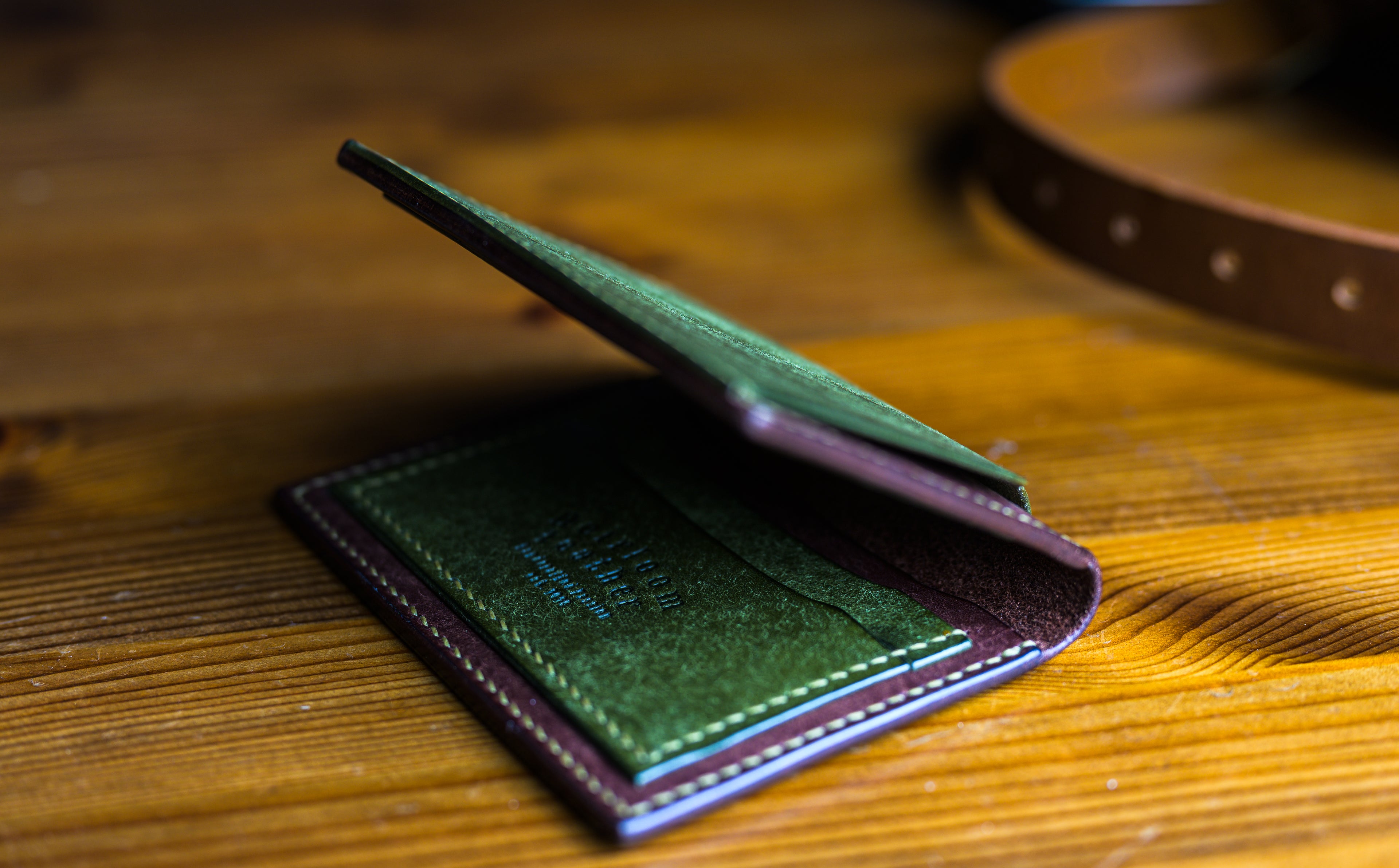 Dillinger Wallet V2 in Olive Pueblo leather