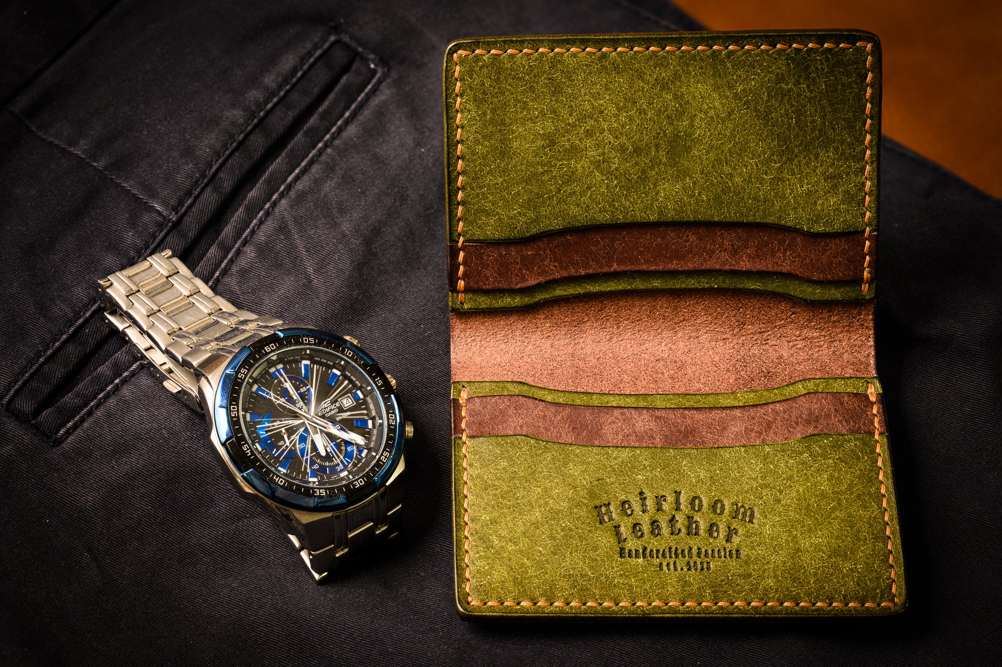 Ultimate Cardholder in Tobacco Pueblo leather