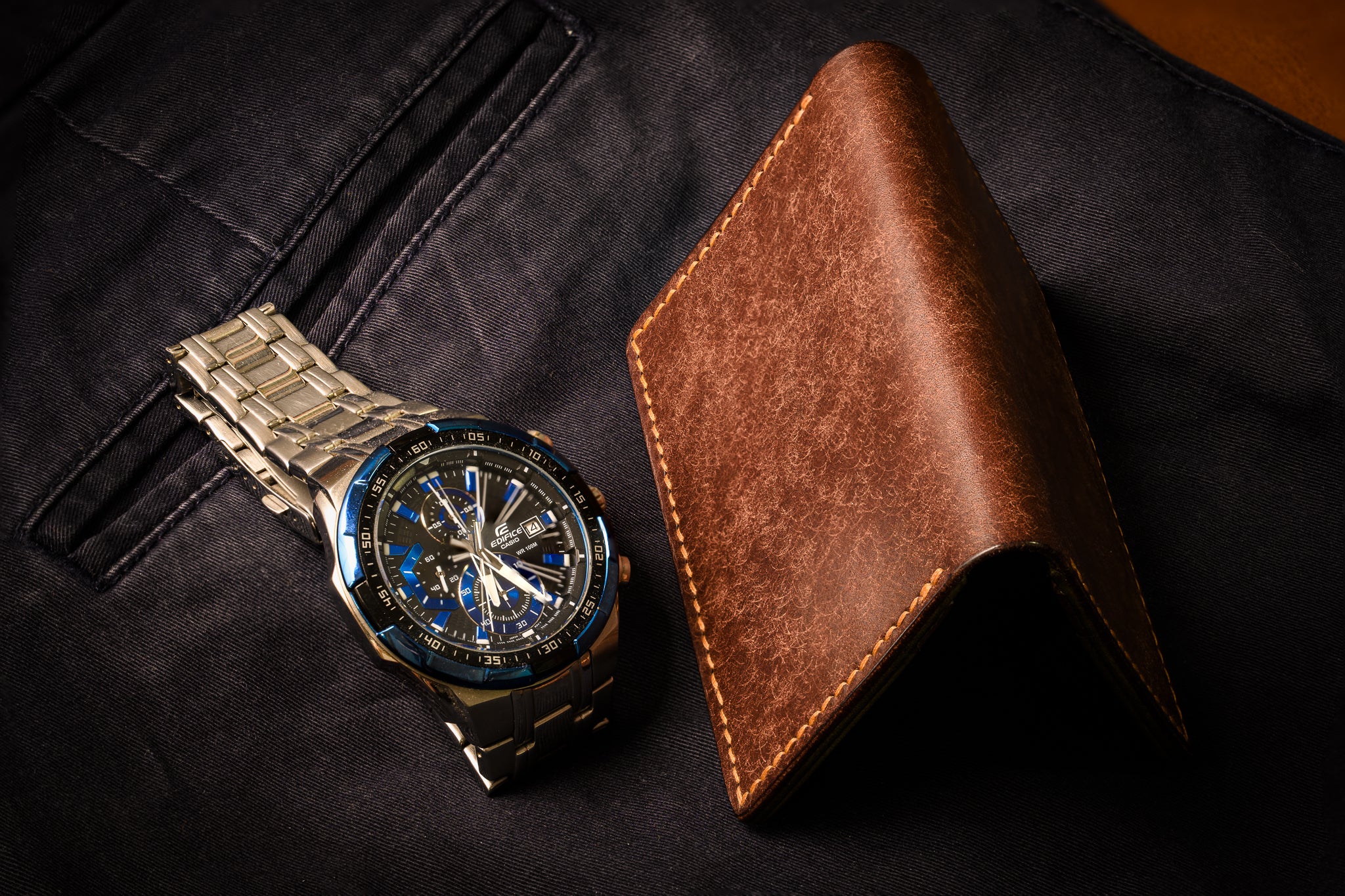 Ultimate Cardholder in Tobacco Pueblo leather